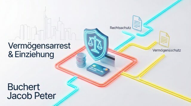 Anwalt für Vermögensarrest und Einziehung in Frankfurt: Verteidigung bei Kontopfändung, Sicherstellung und Wertersatzeinziehung durch Buchert Jacob Peter.