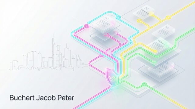 Moderne Grafik zum Cum-Ex-Strafverfahren und Beraterhaftung in Frankfurt für Buchert Jacob Peter.