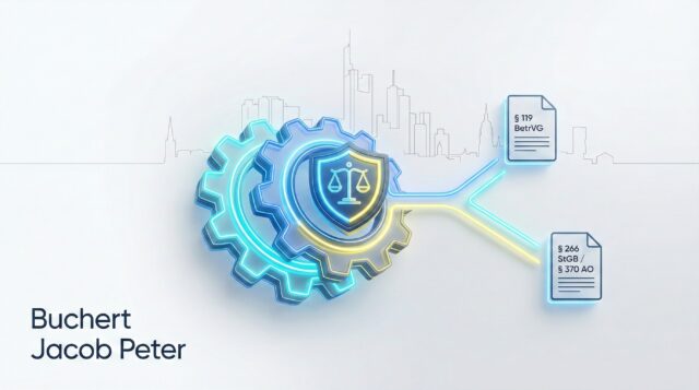 Anwalt für betriebsratsbezogene Strafbarkeit in Frankfurt: Verteidigung bei Vorwürfen nach § 119 BetrVG und Untreue (§ 266 StGB) durch Buchert Jacob Peter.