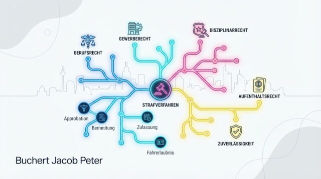 Infografik zu außerstrafrechtlichen Folgen von Strafverfahren (Berufsrecht, Disziplinarrecht) in Frankfurt bei Buchert Jacob Peter.